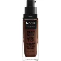 Nyx Can't Stop Won't Stop Full Coverage Foundation Warm Walnut 30ml