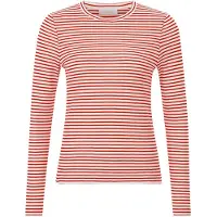 Rich & royal Sparkle Striped Longsleeve Organic Sunset Red Taglia: XS | Maglie a manica lunga Outlet | Donna | Rosso