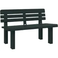 The Living Store Panca da giardino verde 110x52x71 cm Polipropilene