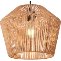 Lux.pro Lampada a sospensione 'Sela' 158 x 33 cm nero/beige