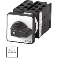 Eaton Interruttore a gradini , T3, 32 A, da incasso, 6 moduli, contatti: 12, 45°, con scatto, con posizione 0, 0-4, codice articolo 8282 066610