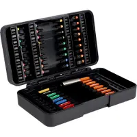 Bahco Set di punte per avvitatori a impatto 1/4 Torsion per viti a taglio/Phillips/Pozidriv/esagonali interne/TX/TX Tamper/Robertson, 54 pezzi.