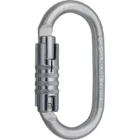 C.A.M.P. Oval Pro 3Lock Moschettone in acciaio grigio
