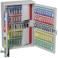 Phoenix KC0604E Armadio per chiavi - 200 ganci, grigio chiaro, serratura elettronica