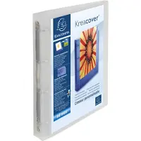 Exacompta 51568E raccoglitore ad anelli A4, A4 Trasparente, Bianco