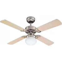 WESTINGHOUSE Ventilatore da soffitto con luce Vegas in alluminio e legno,