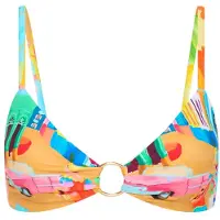Seafolly Women's Cuba Ring Front Bralette Parte superiore bikini Donna (32, variopinto)
