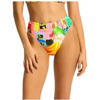 Seafolly Women's Sea Dive High Rise Pant Parte inferiore bikini Donna (32, variopinto)