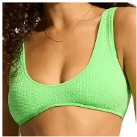 Seafolly Women's Sea Dive Multi Fit Longline Top Parte superiore bikini Donna (40, verde)