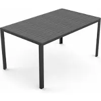 Ebuy24 Tavolo da giardino Cirl, 150 cm nero/grigio.