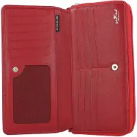 Golden Head Polo Portafoglio Protezione RFID Vera Pelle 18.5 cm rosso