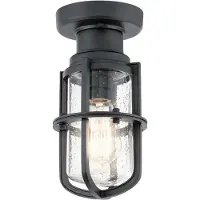 Kichler Lampada da soffitto per esterni, nero testurizzato, E27, 40 W, Suri