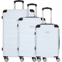 Nowi Rhodos 4 ruote Set di valigie 3 pezzi bianco
