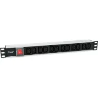 Equip 333318 unità di distribuzione dell'energia (PDU) 12 presa(e) AC 1U Nero, Argento
