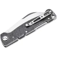 Böker Atlas Backlock Sheepfoot Coltelli (Klinge 6,8 cm, nero/grigio)