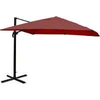Mendler Ombrellone a semaforo per la ristorazione MCW-A96, ombrellone, 3x4 m (Ø 5 m) in poliestere/alluminio, 26 kg ~ bordeaux senza base, orientabile
