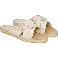 Superdry per donna. WF310221A Espadrillas beige con cinturini incrociati (37), Tessuto, Basso, Nessuno, Casual