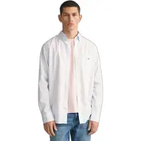 Gant per uomo. 3000130 Camicia in popeline a righe blu vestibilità regolare (S), Casual, Cotone, Manica lunga
