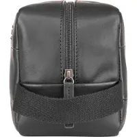 Leonhard heyden Hamburg Borsa da toilette Vera Pelle 25.5 cm nero