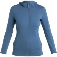 Icebreaker Women's Merino 260 Quantum IV L/S Zip Hoodie Felpa di merino con cappuccio Donna (XS, blu)