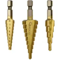 GEKO , 3-20 mm, 3 pezzi, set di punte a gradino, set di punte per metallo, legno, plastica