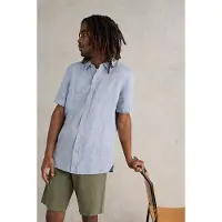 White Stuff Pembroke Ss Linen Shirt Chambray Blue Taglia: S | Camicie Casual Outlet | Uomo | Bianco