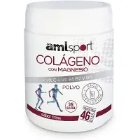 Amlsport Collagene con magnesio, vitamina C, vitamina B1, B2, B6 polvere fragola — Integratore