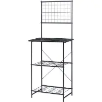 En.casa Mensola da cucina 'Nibe' struttura in metallo 150 x 60 x 42 cm aspetto marmo