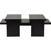 Skye Decor , Sanctuary - Wood Black, tavolino, legno nero, 100 % truciolato rivestito in melamina, 110 x 45 x 41,5