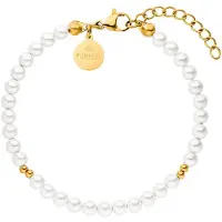 Purelei Braccialetto 'Finesse' oro / bianco perla