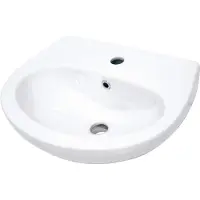 Deante Lavabo a parete in Vetroceramica con spazio per un miscelatore
