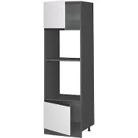Vicco Mobile cucina microonde R-Line Bianco 60 cm Forma a J, Model 39754