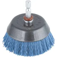 Wolfcraft 1 spazzola a tazza in nylon S=6mm, blu, ø65mm