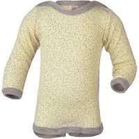 Engel Baby Bodysuit Long Sleeve with Press Studs on Shoulder Intimo lana merinos Bambini (62/68, beige)