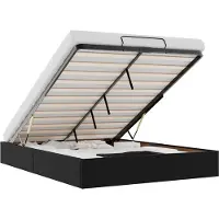 vidaXL Ottoman letto senza materasso nero 140x190 cm in Pelle finta