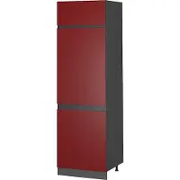 Vicco Armadio frigorifero R-Line Rosso 60 cm Forma a J, Model 39750