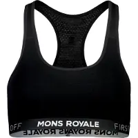 Mons Royale Women's Sierra Sports Bra Reggiseno sportivo Donna (XL, nero)
