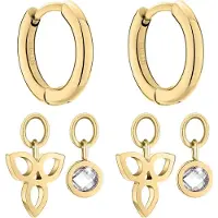 Tamaris Orecchini Rotondi Giocosi 2 In 1 Placcati Oro Tj-0017-E-15 — Orecchini