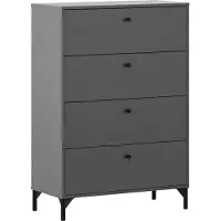 Schildmeyer Comodino Smash, colore antracite, dimensioni 80,1 x 40 x 116,7 cm
