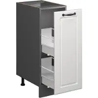 Vicco Armadio cucina dispensa alto R-Line Bianco rustico 30 cm senza piano di lavoro, Model 37833
