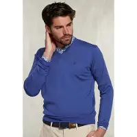 River Woods Basic Merino V-neck Pullover Toeareg Blue Taglia: S | Maglioni a maglia Outlet | Uomo | Blu
