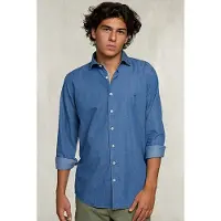 River Woods Custom Fit Sorrento Jeans Shirt In Blue Denim Taglia: S | Camicie Casual Outlet | Uomo | Blu
