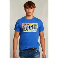 River Woods Normal Fit Basic T-shirt Carribean Blue Blue Taglia: S | T-shirt stampate Outlet | Uomo | Blu