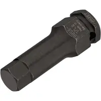 Hazet Cacciavite a impatto per avvitatori a macchina, inserto per chiave a bussola 985S-17LG, 1/2" (12,5 mm) quadrato cavo, esagono esterno da 24 mm, esagono interno