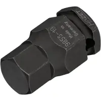Hazet Cacciavite a impatto per avvitatori a impatto, inserto per chiave a bussola 985S-19, 1/2" (12,5 mm) quadrato cavo, esagono esterno da 24 mm, esagono interno Pr