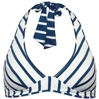 Lidea Women's Bay Games Bikini Top Neck Halter Parte superiore bikini Donna (44 - Cup: B, bianco)
