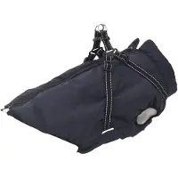 vidaXL Cane cappotto imbracatura impermeabile riflettente blu navy L52
