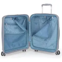 Gabol Queens 4 ruote Trolley cabina S 54 cm espandibile color argento