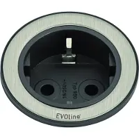 Schulte elektrotechnik Presa EVOline ONE ad anello nero in acciaio inox per pannelli di spessore 9 - 25 mm