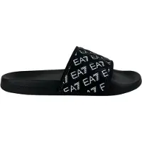 EA7 unisex. 7X000109_AF15125 Infradito nere con logo All Over (39), Nero, Basso, Nessuno, Casual, Beachwear
